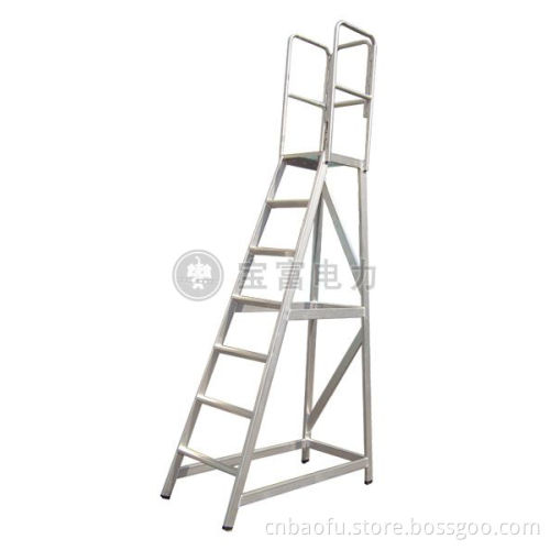 Aluminum Alloy Welding Ladder with Rail for Warehouse